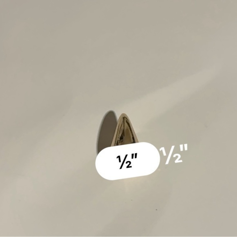 NWOT, Chunky Gold‎ Earrings, Lightweight, Water-drop, Hollow Open Hoops, - Picture 5 of 5